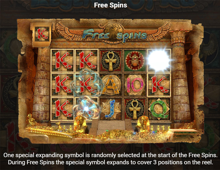 Фриспины аппарата Legend Of Ra