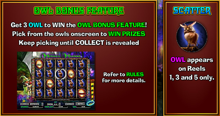 Бонусная игра аппарата Merlin’s Millions